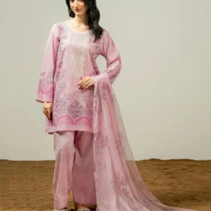 3 Piece Cambric Suit-Embroidered